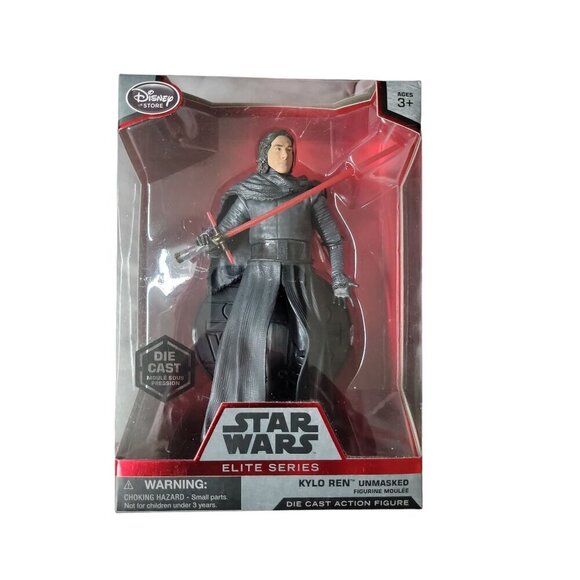 Star Wars Kylo Ren Die Cast Unmasked Figurine Elite Series Disney Exclusive 6.5"